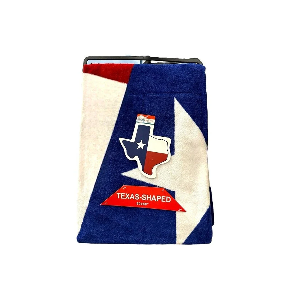 Oversized TEXAS SHAPED Beach Towel 60” x 60”‎